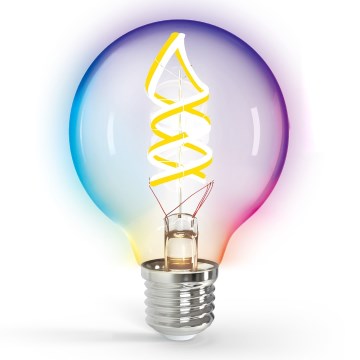 LED RGBW dimbar lampa FILAMENT MESH Smart G95 E27/4,9W/230V 2700K - Aigostar