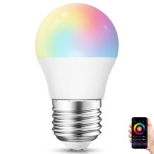 LED RGBW dimbar lampa G45 E27/4W/230V 2700-6500K Wi-Fi - Aigostar