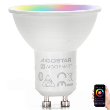 LED RGBW dimbar lampa GU10/4,9W/230V 2700-6500K - Aigostar