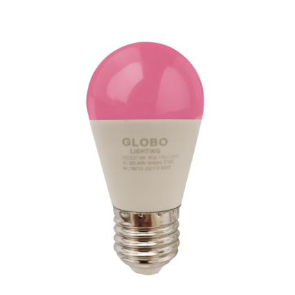 LED RGBW dimbar lampa E27/6W/230V 3000K + fjärrkontroll - Globo