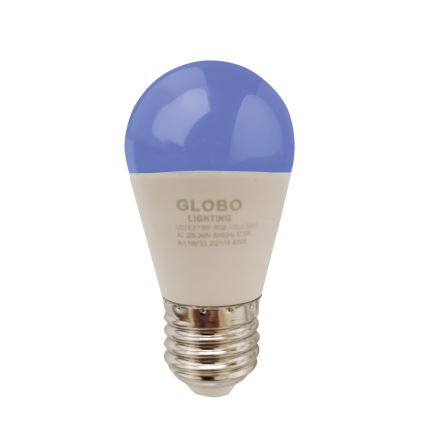 LED RGBW dimbar lampa E27/6W/230V 3000K + fjärrkontroll - Globo