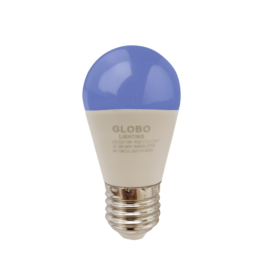 LED RGBW dimbar lampa E27/6W/230V 3000K + fjärrkontroll - Globo