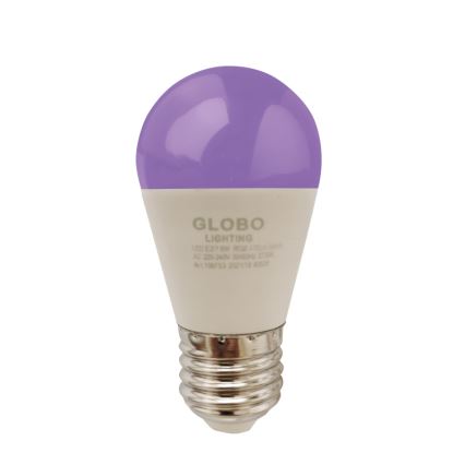 LED RGBW dimbar lampa E27/6W/230V 3000K + fjärrkontroll - Globo