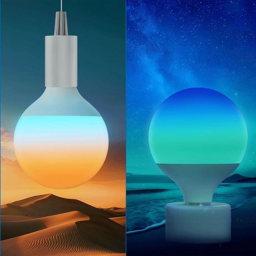 LED RGBW Dimbar lampa MESH G120 E27/18W/230V 6500K + fjärrkontroll - Aigostar