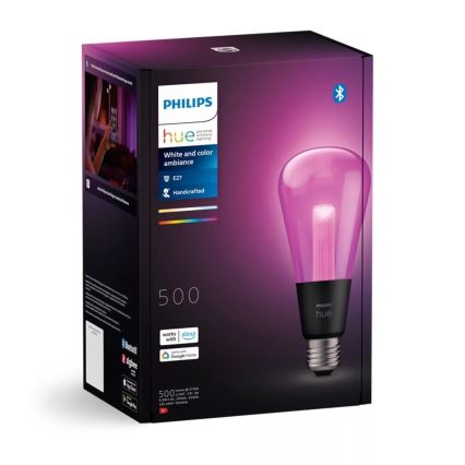 LED RGBW dimbar lampa Philips Hue White And Color Ambiance E27/6,8W/230V 2000-6500K