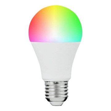 LED RGBW dimbar lampa SMART A60 E27/8,5W/230V 4000K + fjärrkontroll