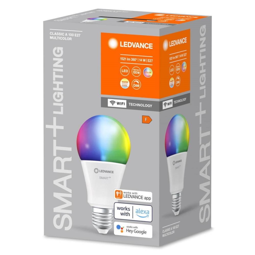 LED RGBW dimbar lampa SMART+ E27/14W/230V 2700-6500K Wi-Fi - Ledvance