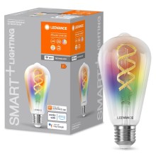 LED RGBW dimbar lampa SMART+ FILAMENT EDISON ST64 E27/4,8W/230V 2700-6500K Wi-Fi - Ledvance