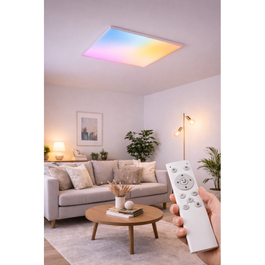LED RGBW dimbar ytmonterad panel LED/24W/230V 2700-6500K vit + fjärrkontroll