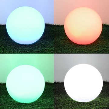 LED RGBW dimbar solcellslampa GARDEN BALL LED/5W/3,7V 3000K IP54 2200 mAh Ø 30 cm + fjärrkontroll