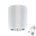 LED RGBW dimbar spotlampa JUPITER 1xE27/6,5W/230V 2700–6500K Wi-Fi Ø 9,8 cm vit