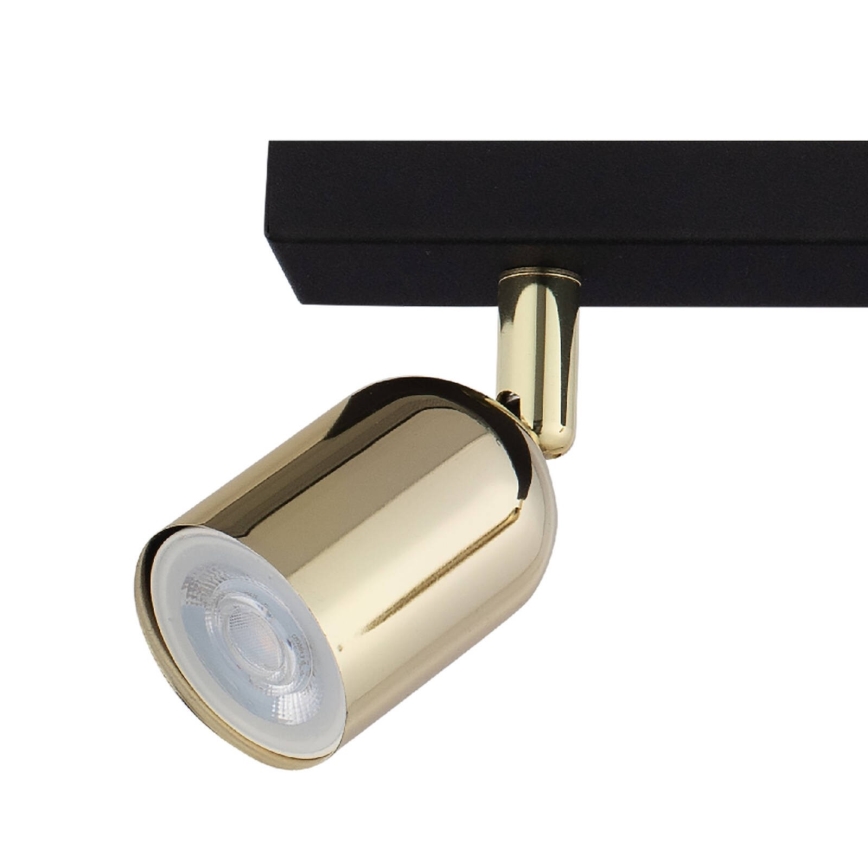 LED RGBW dimbar spotlight TOP 2xGU10/6,5W/230V 2700-6500K svart/guld