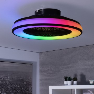 LED RGBW Dimbar taklampa med fläkt PLAVE LED/48W/230V 3000/4000/6500K + fjärrkontroll