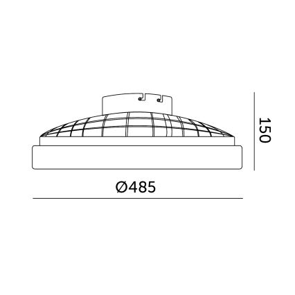 LED RGBW dimbar taklampa med fläkt VENTELUX LED/48W/230V 3000/4000/6500K Ø 48,5 cm svart + fjärrkontroll