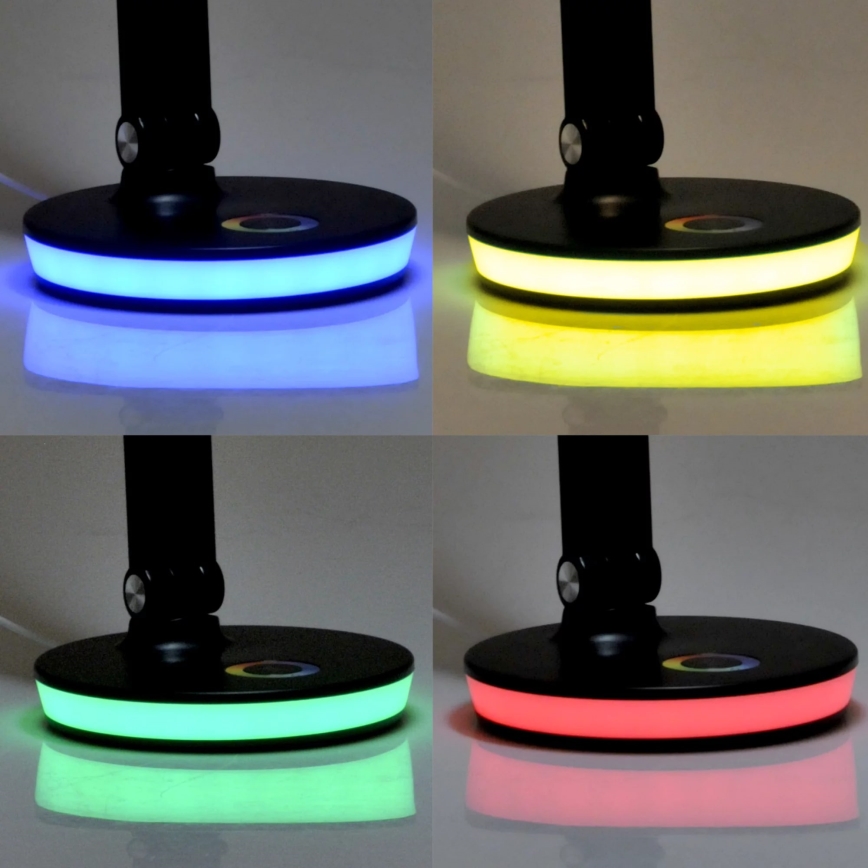 LED RGBW Dimbar touch bordslampa NEPTUN LED/7W/230V svart