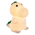 LED RGBW dimbar uppladdningsbar nattlampa för barn LED/2,5W/5V 3000K 1200 mAh dinosaurie