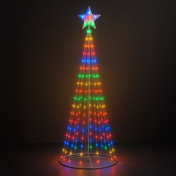 LED RGBW dimbar utomhus juldekoration LED/4W/230V 180 cm IP44 julgran + fjärrkontroll