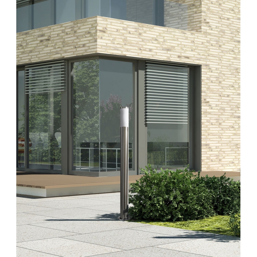 LED RGBW dimbar utomhuslampa LIVIA 1xE27/6,5W/230V 2700-6500K Wi-Fi 100 cm IP44 silver