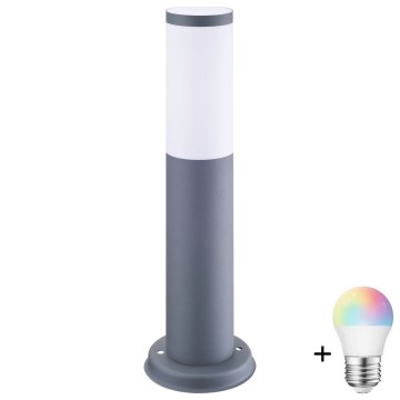 LED RGBW dimbar utomhuslampa OSLO 1xE27/6,5W/230V 2700-6500K Wi-Fi 45 cm IP44 antracit