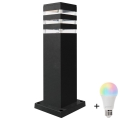 LED RGBW dimbar utomhuslampa TEKSAS 1xE27/12W/230V 2700-6500K 44 cm IP44 antracit