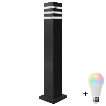 LED RGBW dimbar utomhuslampa TEKSAS 1xE27/12W/230V 2700-6500K Wi-Fi 74 cm IP44 antracit