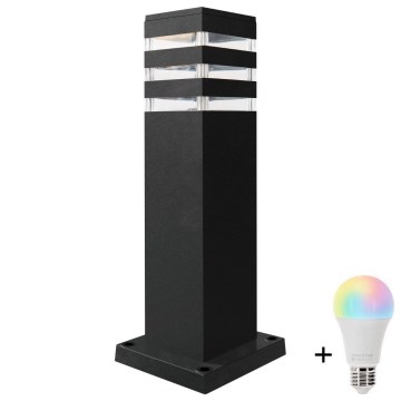 LED RGBW dimbar utomhuslampa TEKSAS 1xE27/9W/230V 2700-6500K Wi-Fi 44 cm IP44 antracit