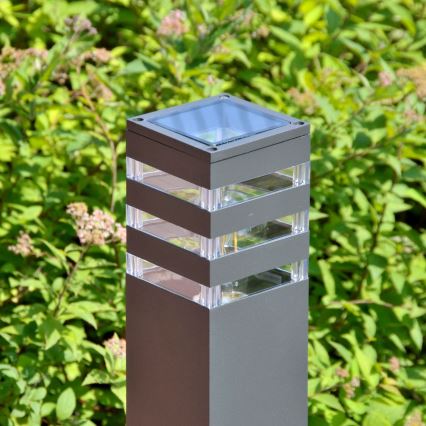 LED RGBW dimbar utomhuslampa TEKSAS 1xE27/9W/230V 2700-6500K Wi-Fi 44 cm IP44 antracit