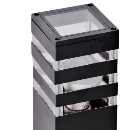 LED RGBW dimbar utomhuslampa TEKSAS 1xE27/9W/230V 2700-6500K Wi-Fi 44 cm IP44 antracit