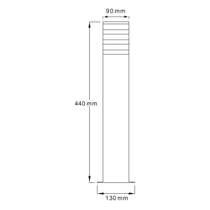LED RGBW dimbar utomhuslampa TEKSAS 1xE27/9W/230V 2700-6500K Wi-Fi 44 cm IP44 antracit