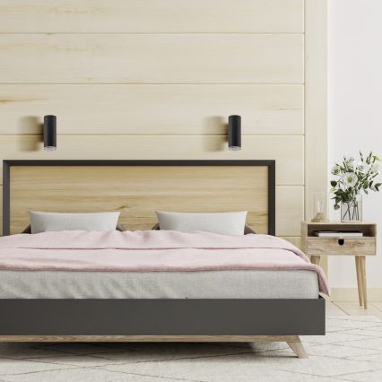 LED RGBW Dimmbar badrumsvägglampa TURYN 1xGU10/6,5W/230V 2700-6500K Wi-Fi IP44 svart