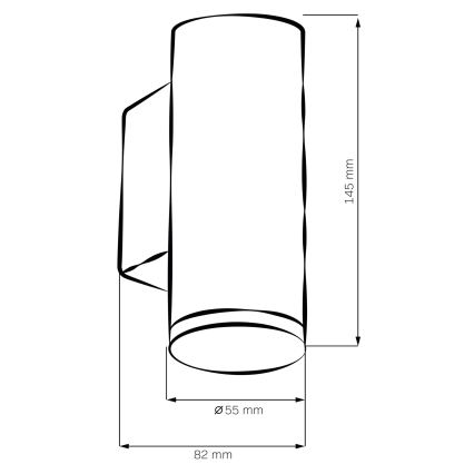 LED RGBW Dimmbar badrumsvägglampa TURYN 1xGU10/6,5W/230V 2700-6500K Wi-Fi IP44 svart