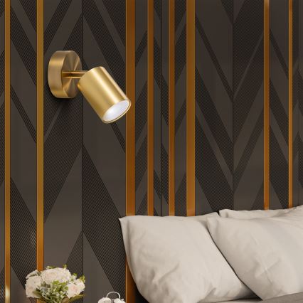 LED RGBW dimbar väggmonterad spotlight GOLDI 1xGU10/6W/230V 3000K Wi-Fi guld