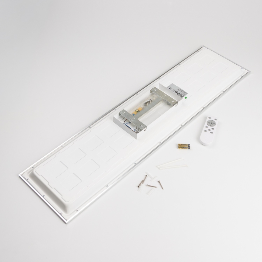 LED RGBW dimbar ytmonterad LED-panel/13,5W/230V 3000-6500K 29,5x59,5 cm silver + fjärrkontroll