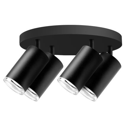 LED RGBW dimbart badrumsspot TURYN 4xGU10/6,5W/230V 2700-6500K Wi-Fi IP44 svart