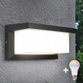 LED RGBW Dimbart utomhusväggarmatur NEELY 1xE27/12W/230V 2700-6500K IP54 antracit