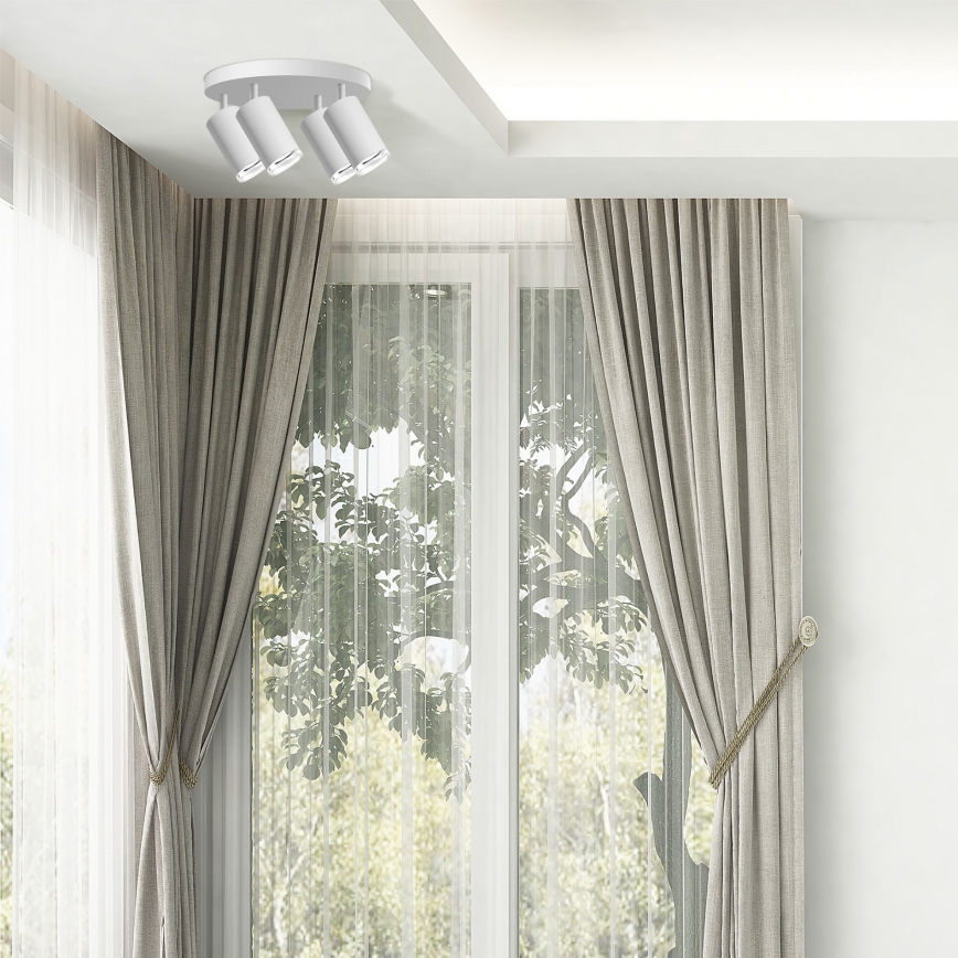 LED RGBW dimbar badrumsspot TURYN 4xGU10/4,8W/230V 3000K IP44 vit + fjärrkontroll
