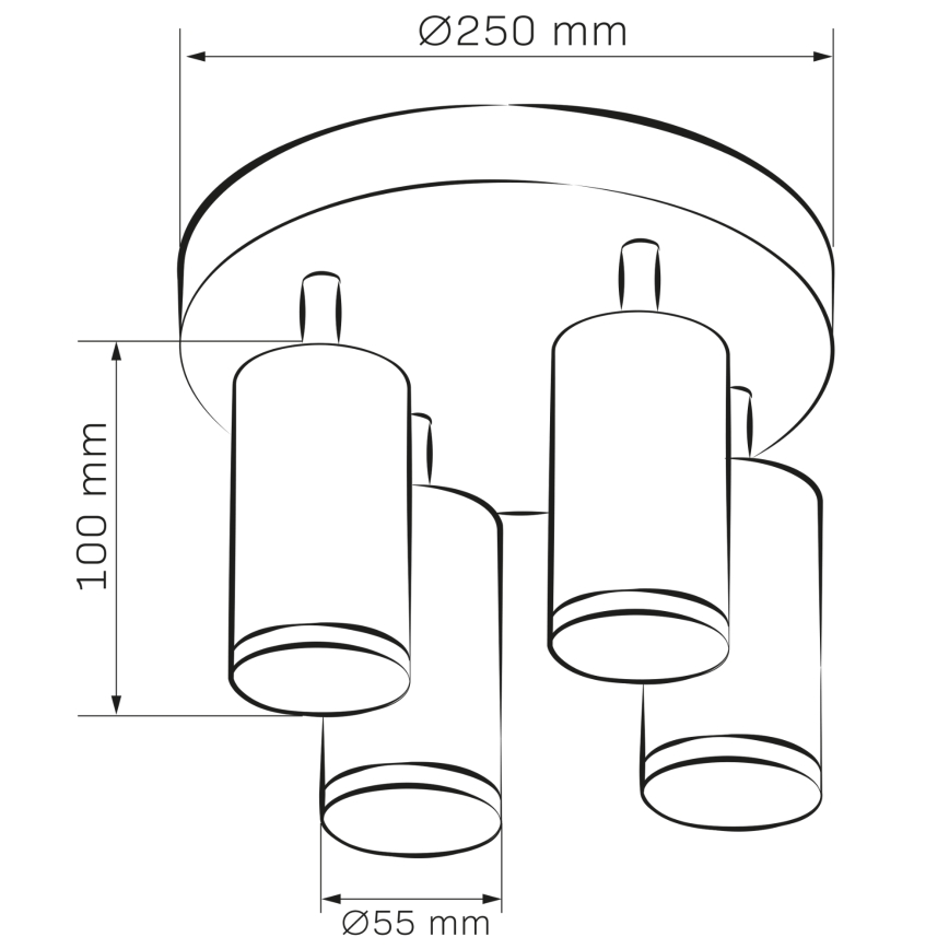 LED RGBW dimbar badrumsspot TURYN 4xGU10/4,8W/230V 3000K IP44 vit + fjärrkontroll