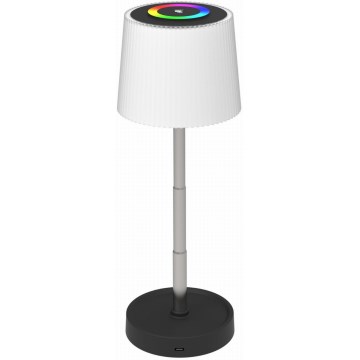 LED RGBW dimmbar beröringsstyrd uppladdningsbar bordslampa för utomhusbruk LED/2W/5V IP44 1200 mAh grå
