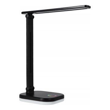 LED RGBW dimmbar skrivbordslampa med trådlös laddning LED/7W/5V USB svart