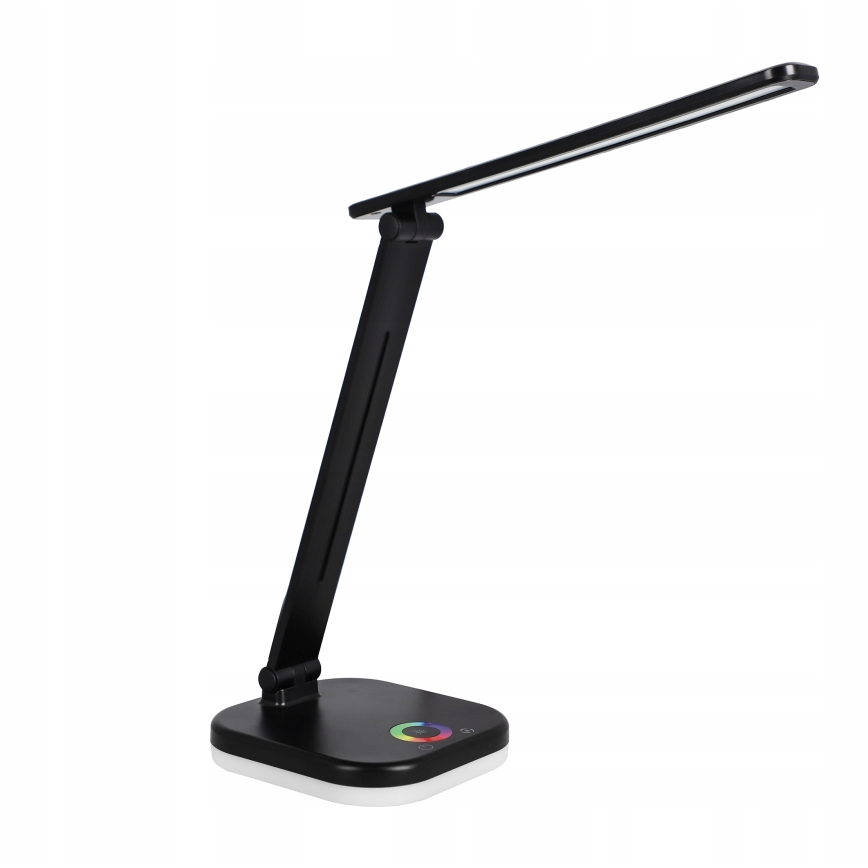 LED RGBW dimmbar skrivbordslampa med trådlös laddning LED/7W/5V USB svart