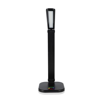 LED RGBW dimmbar skrivbordslampa med trådlös laddning LED/7W/5V USB svart