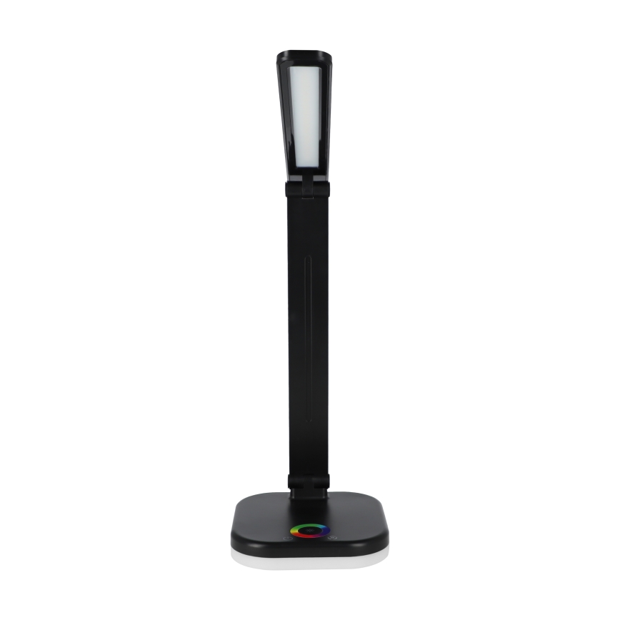 LED RGBW dimmbar skrivbordslampa med trådlös laddning LED/7W/5V USB svart