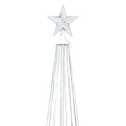 LED RGBW dimbar utomhus juldekoration LED/4W/230V 180 cm IP44 julgran + fjärrkontroll