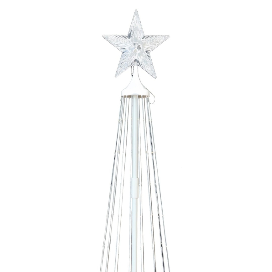 LED RGBW dimbar utomhus juldekoration LED/4W/230V 180 cm IP44 julgran + fjärrkontroll