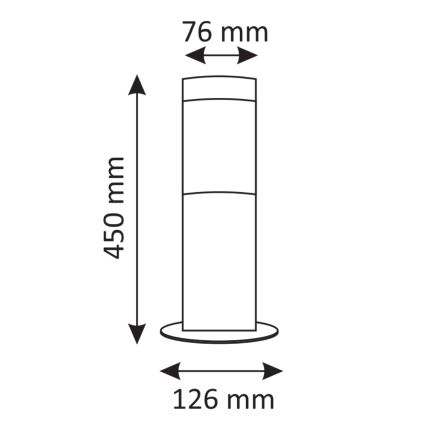 LED RGBW dimbar utomhuslampa OSLO 1xE27/6,5W/230V 2700-6500K Wi-Fi 45 cm IP44 antracit
