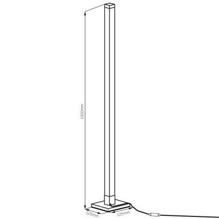 LED RGBW Dimbar golvlampa MAGICAL LED/7W/230V + fjärrkontroll