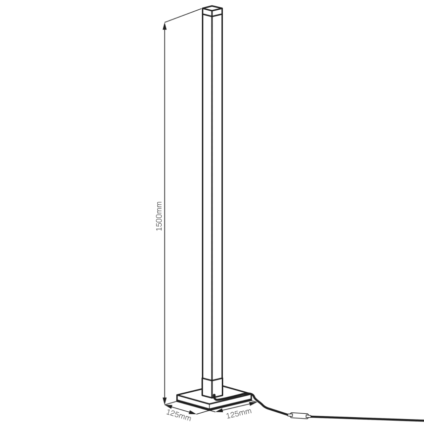 LED RGBW Dimbar golvlampa MAGICAL LED/7W/230V + fjärrkontroll