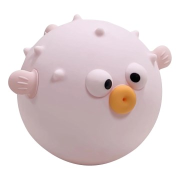 LED RGBW Ljusreglerad barns beröring lampa HELA LED/1W/5V USB 1200 mAh fisk rosa