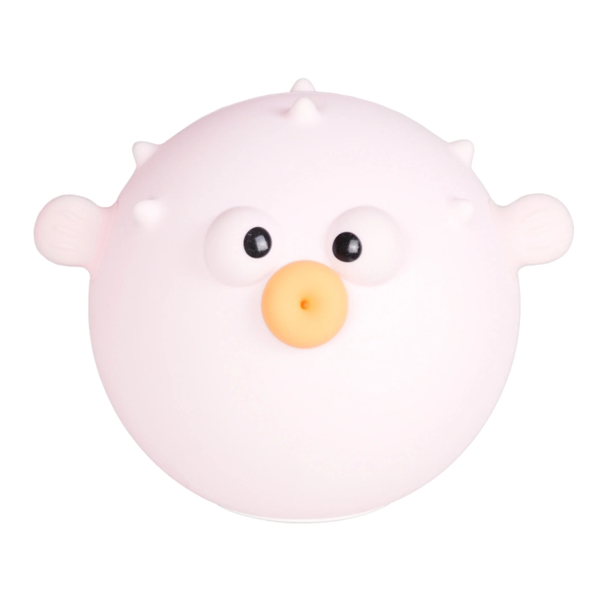 LED RGBW Ljusreglerad barns beröring lampa HELA LED/1W/5V USB 1200 mAh fisk rosa