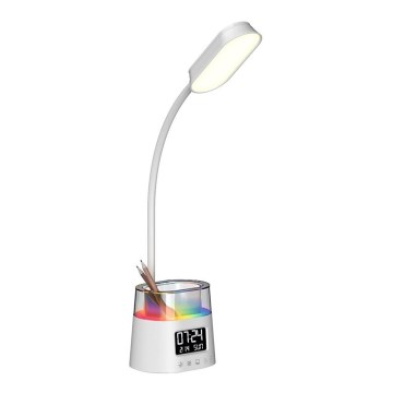 LED RGBW Ljusreglerad bordslampa med pennhållare FALCON LED/10W/5V